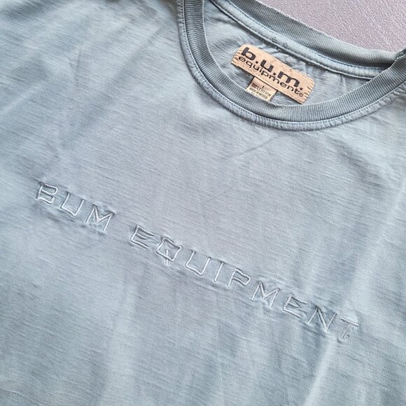 B.U.M. Equipment Teal Blue Vintage Tee - Large - Picture 2 of 5